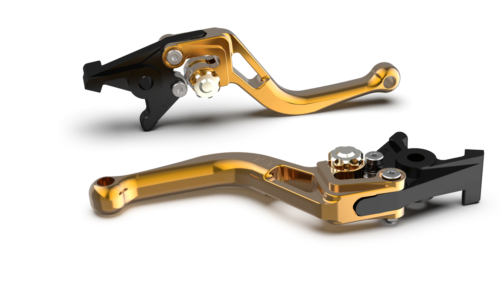 Maneta de freno LSL BOW R82, corta, dorado/plateado