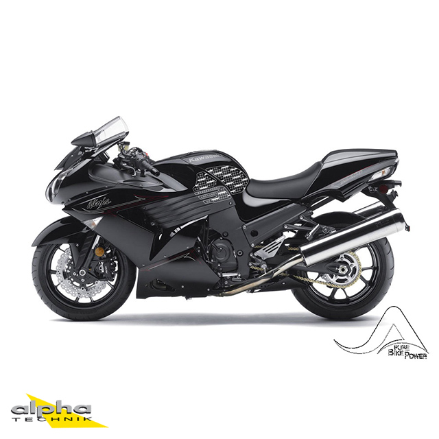 Stompgrip negro, Volcano, para Kawasaki ZZR1400, 2006-2011