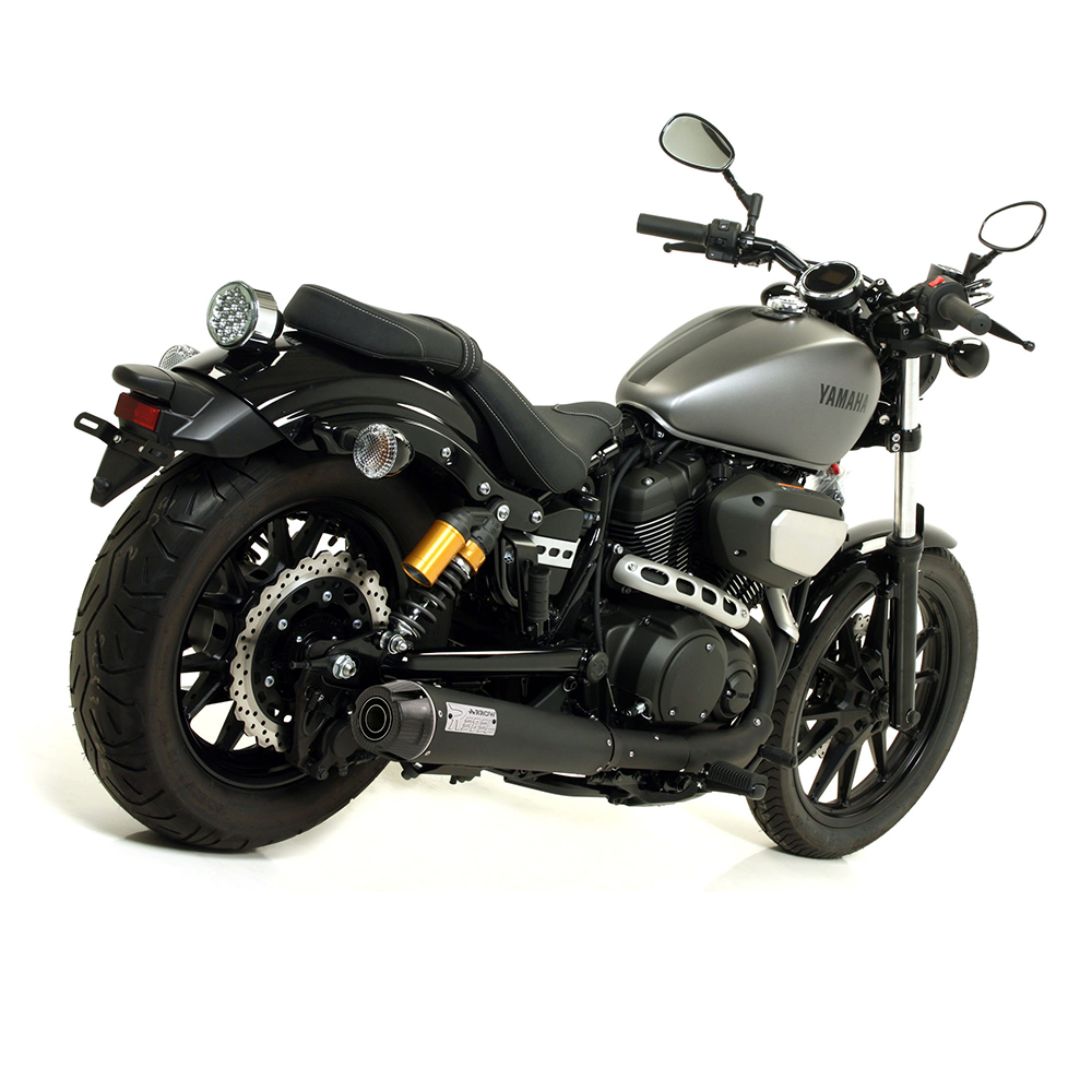 ARROW Escape REBEL DARK para Yamaha XV950R 2014-2016, acero inoxidable negro