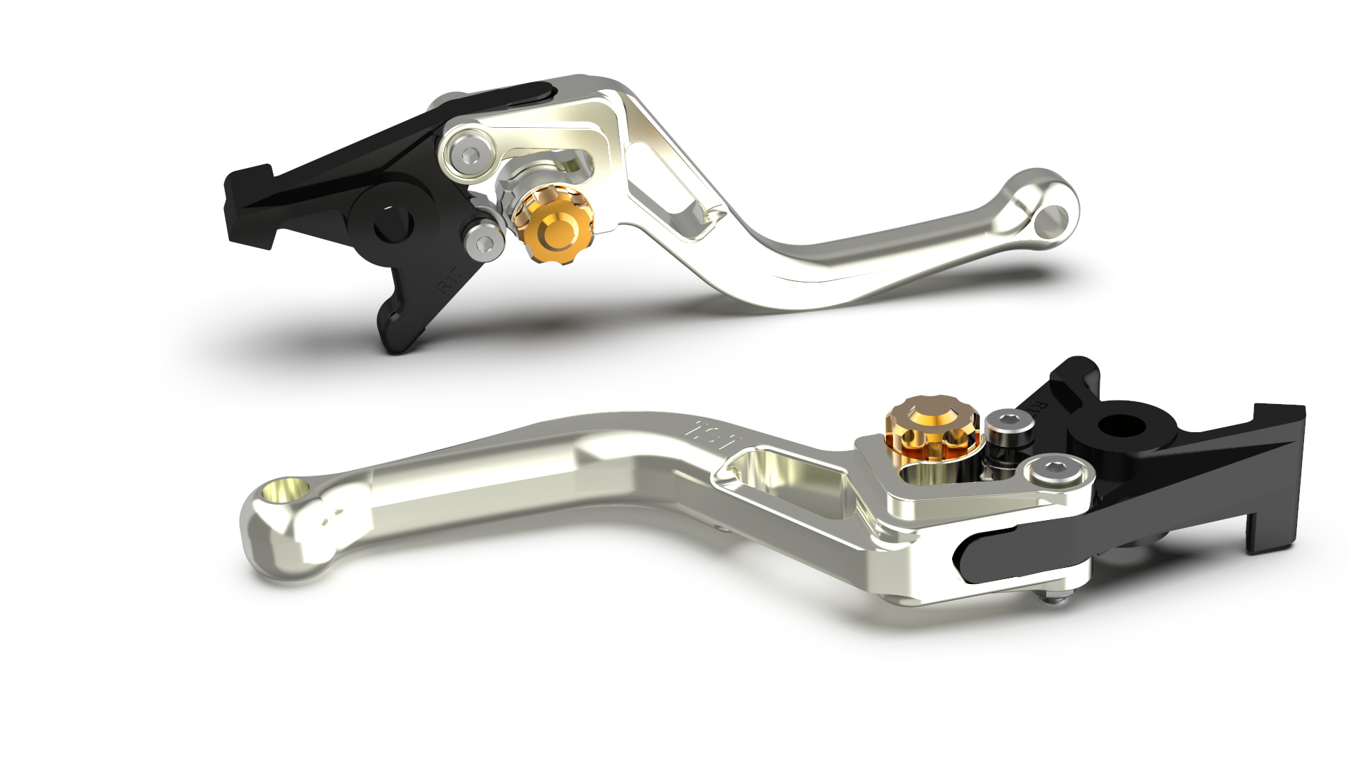 LSL Maneta de freno BOW R82, corta, plata/oro