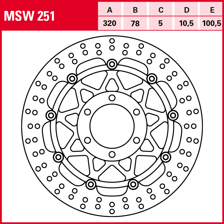 TRW disco de freno todoterreno flotante MSW251
