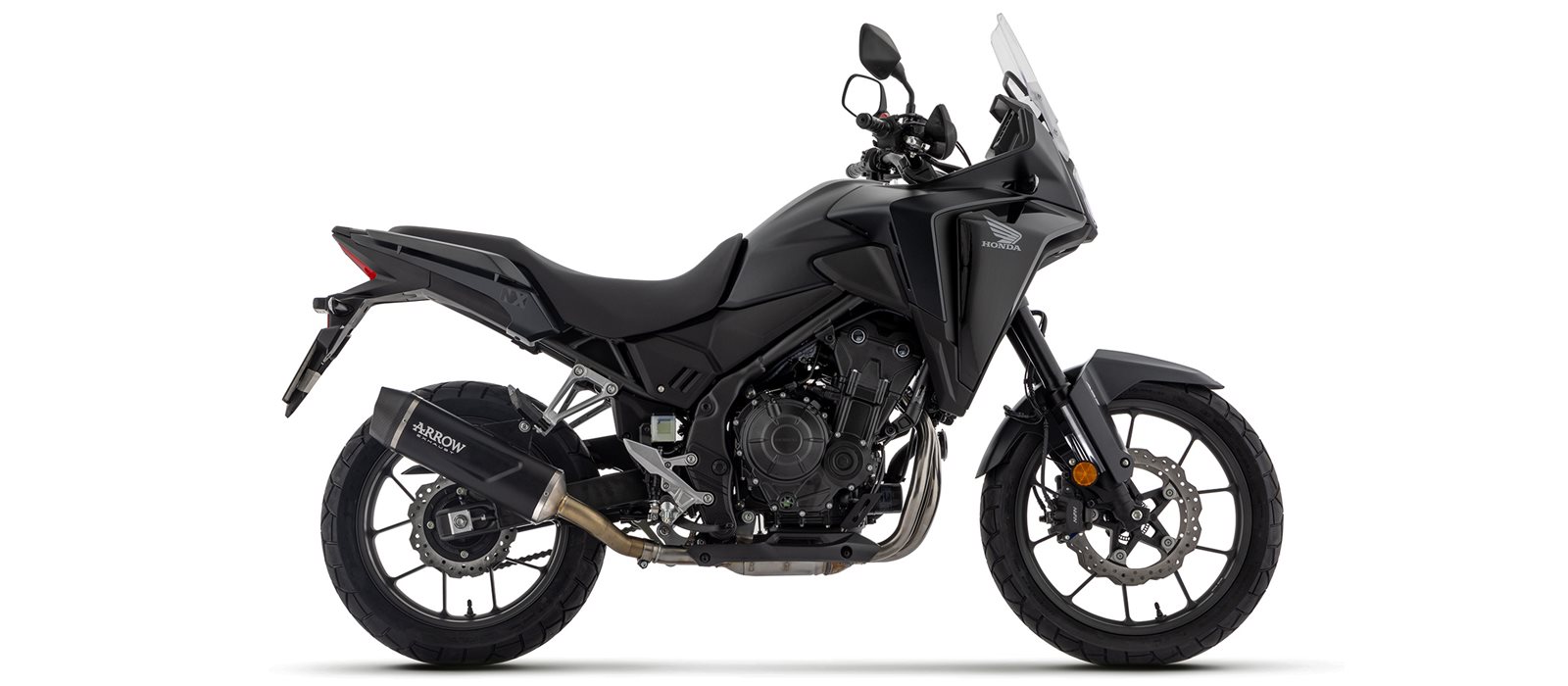 Silenciador ARROW INDY RACE EVO Aluminio negro para Honda NX500 / CB500 Hornet año de modelo 2024-