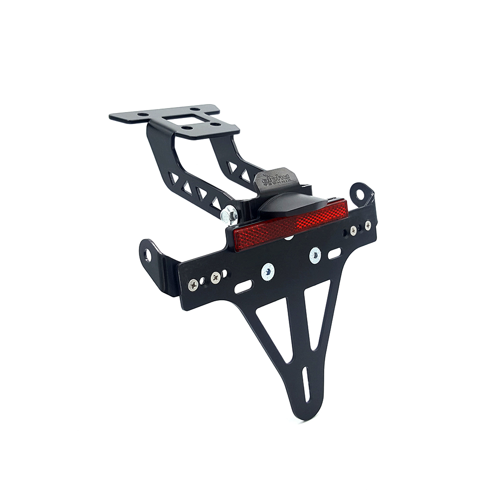 Soporte de matrícula alpha Technik para Kawasaki Ninja 400 / Z400, año de modelo 2018-