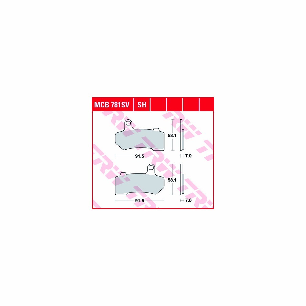 TRW Bremsbelagsatz Sinter Street MCB781SV vorne