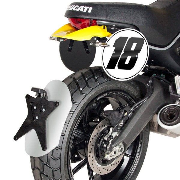 Guardabarros Barracuda Ducati Scrambler 2015-2017 plateado