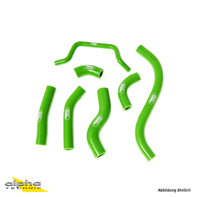 SAMCO SPORT Kit de mangueras de silicona Diseño OEM verde para Kawasaki KX450F Año del modelo 2012-2015