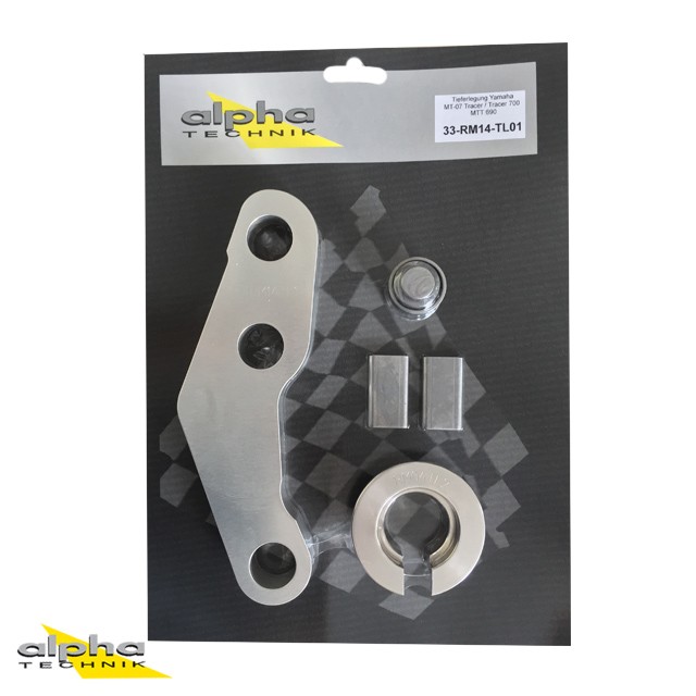 Kit de descenso alpha Technik 40mm Yamaha MT07, Tracer700.MTT690; Tipo RM14/RM15; Año del modelo 2016-