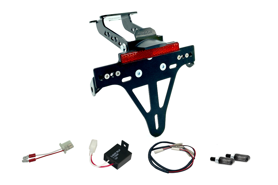 Kit Portamatrículas-luz de intermitente alpha Technik M-LED para Yamaha YZF-125R a partir del año de modelo 2019 (Trasero)