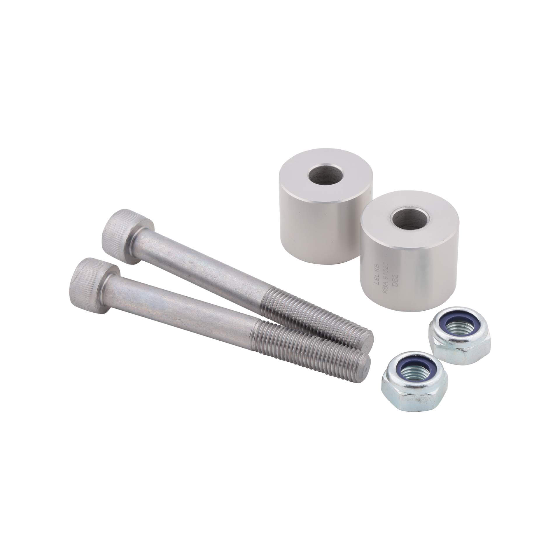 Elevador para abrazaderas LSL de 25 mm, longitud de tornillo 85 mm, plata