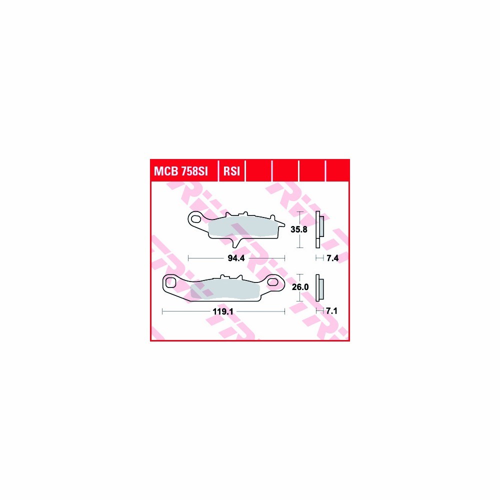 TRW Bremsbelagsatz Sinter Offroad MCB758SI vorne