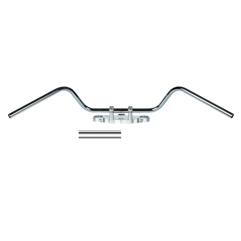 TRW Manillar de acero Custom Mystic High MCL130SC, cromado