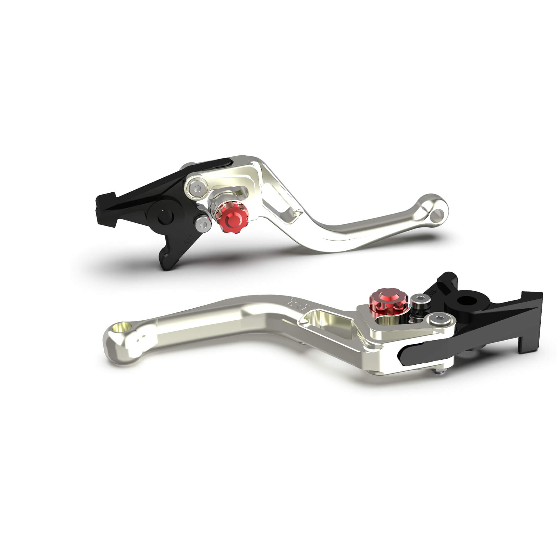Maneta de freno LSL BOW corta R74R, plata/rojo