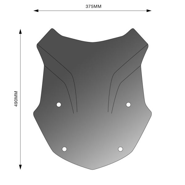 Cúpula Barracuda Aerosport Plexiglás para BMW R1250GS gris ahumado