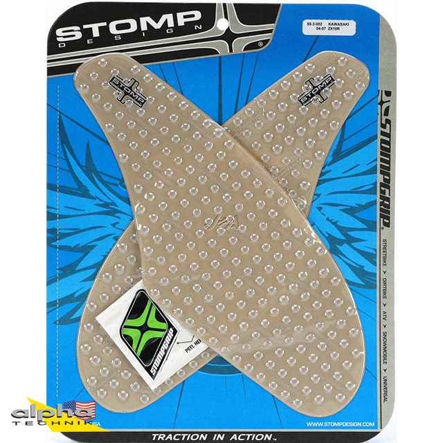 Stompgrip transparente, Volcano, para Kawasaki ZX10R Ninja, 2004-2007