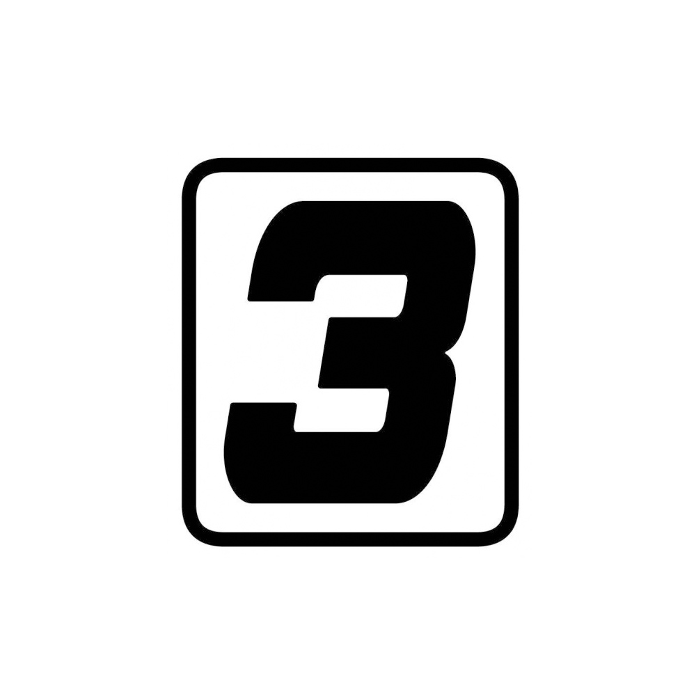 Pegatina de Número de Carrera Barracuda "3"