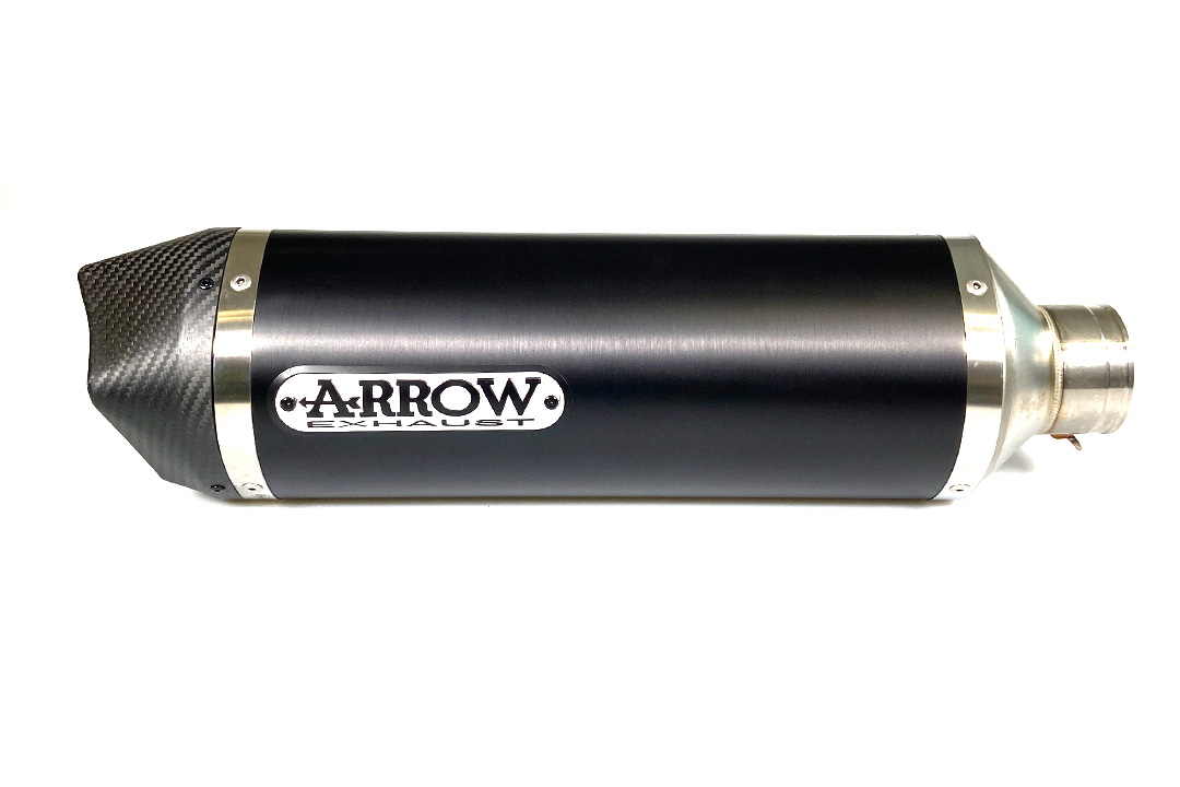 Silenciador ARROW RACE TECH para Aprilia RSV4 / V4R / RSV4RF / Tuono V4 de aluminio, negro