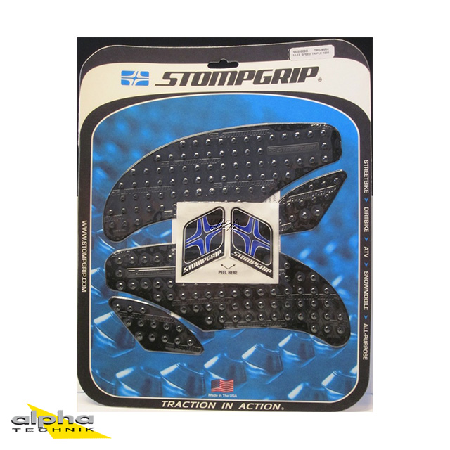 Stompgrip negro, Volcano, para Triumph, Speed 94 (R), 2015-2017, Speed Triple 1050i (R), 2011-2015