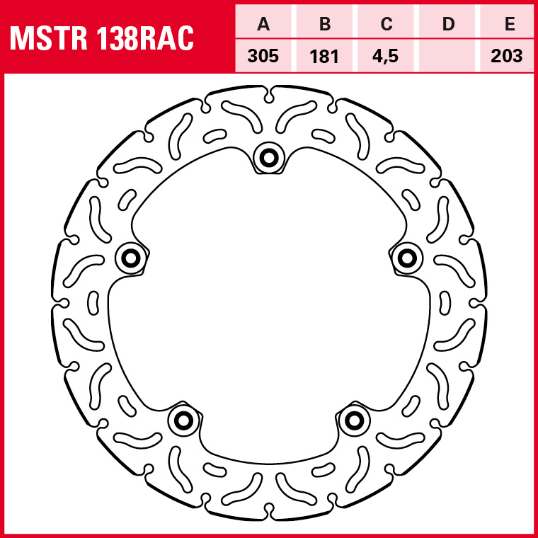 TRW disco de freno Deportivo Semiflotante BMW MSTR138RAC