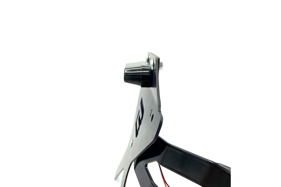 Luz de matrícula LED "Zest" de aluminio negro con homologación E