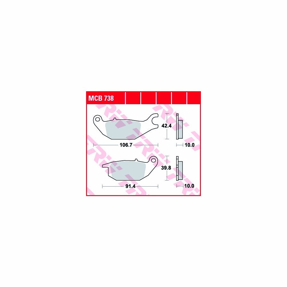 Juego de pastillas del freno TRW Allround MCB738 trasero