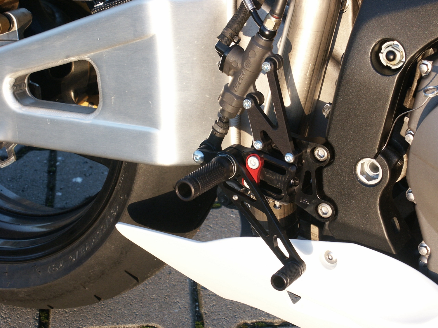 Estriberas LSL 2Slide para Honda CBR600RR, 2003-2006, negro-rojo