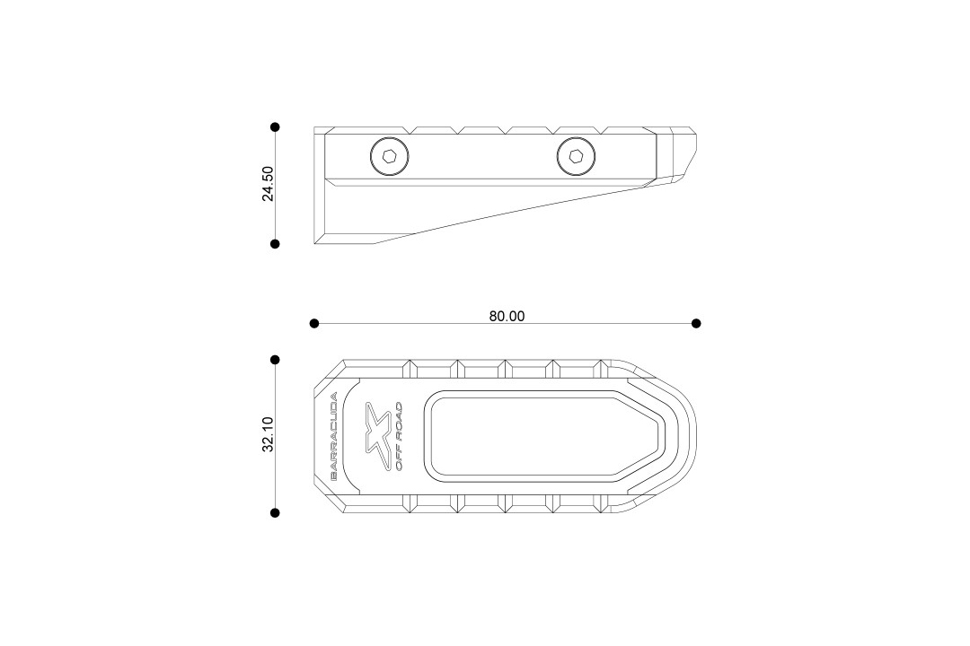 Barracuda reposapiés "X-OFFROAD" KIT dorado