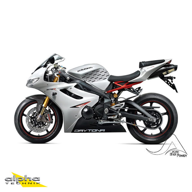 Stompgrip transparente, Volcano, para Triumph, Daytona 675 (R), Street Triple