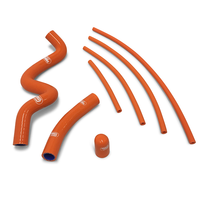 Kit de mangueras de silicona SAMCO SPORT termostato Bypass naranja para KTM 390 RC año del modelo 2014-2020