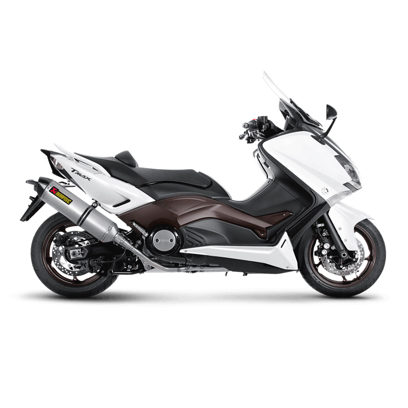 Línea Racing Akrapovic (Titanio) sistema de escape para Yamaha TMAX año modelo 2008-2016