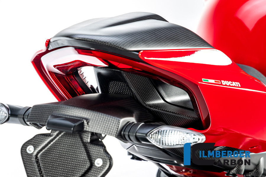 Cubierta Inferior de Subchasis Trasero Ilmberger de Carbono Mate para Ducati Streetfighter V4 2020-