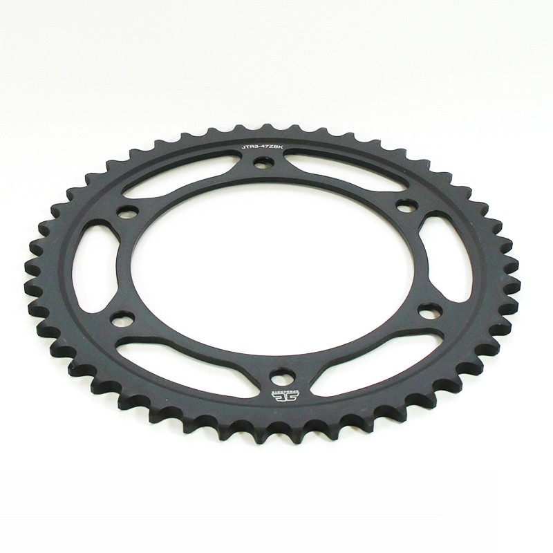 corona de acero, 47 dientes, paso 525, negro