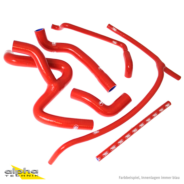 Kit de mangueras de silicona SAMCO SPORT rojo para Aprilia SMV 1200 Dorsoduro años 2010-2015