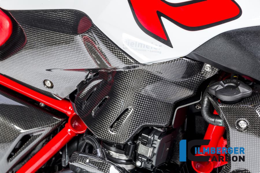 Ilmberger Carbon Tapa lateral bajo el depósito de gasolina lado derecho, Carbono
