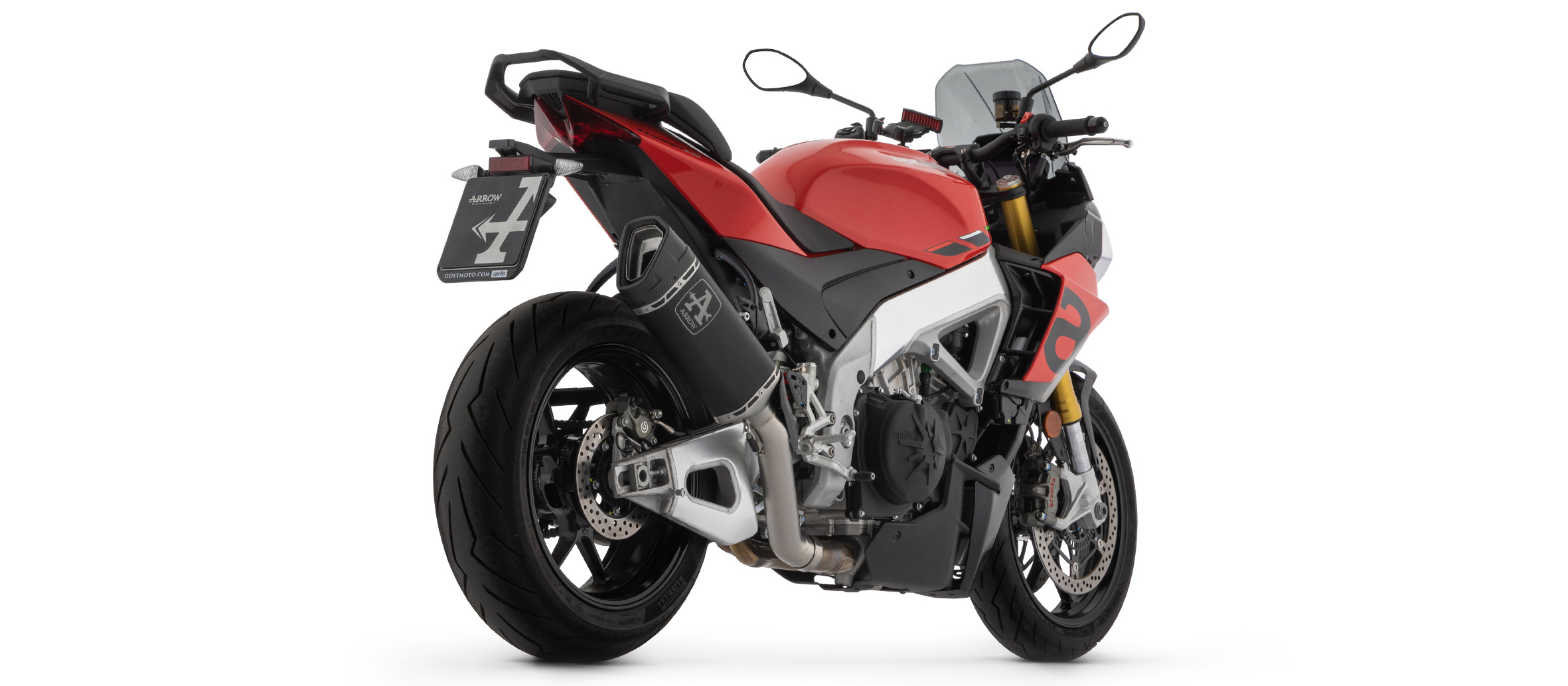 Escape de Competición ARROW PISTA DARK con Tubo Intermedio de Titanio para Aprilia RSV4 1100 Factory 2021-, Tuono V4 2025-