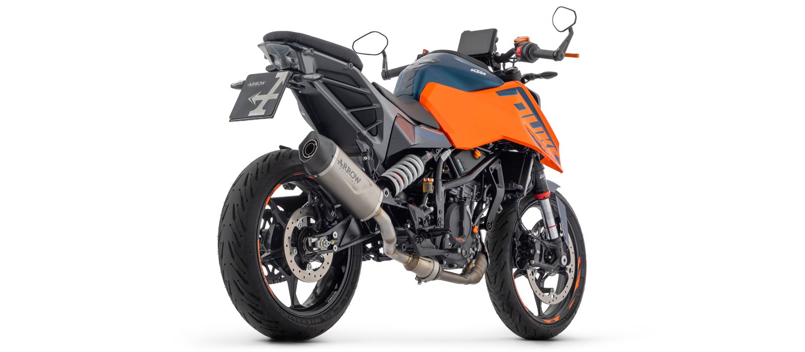 ARROW Escape INDY RACE EVO con carcasa de titanio para KTM DUKE 125, DUKE 390 Año del modelo 2024-