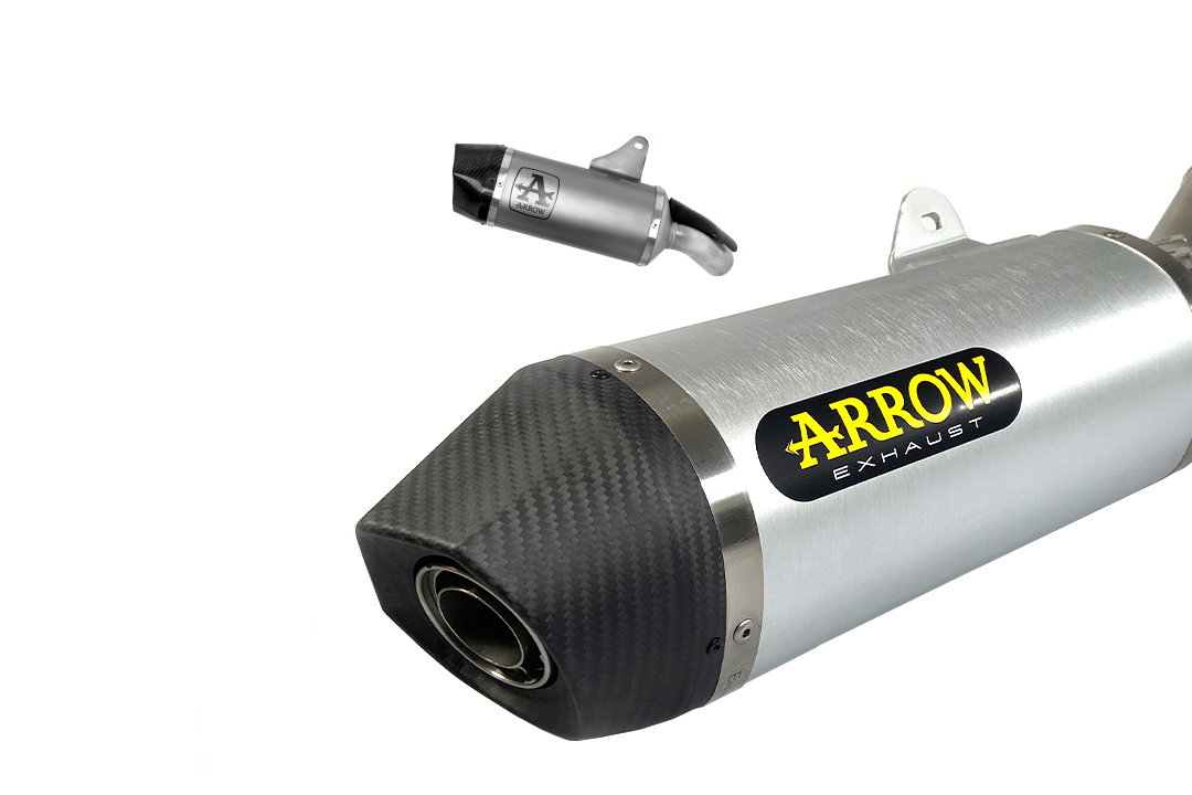 ARROW Silenciador INDY RACE Aluminio para Moto Guzzi V100 Mandello Año de modelo 2023-