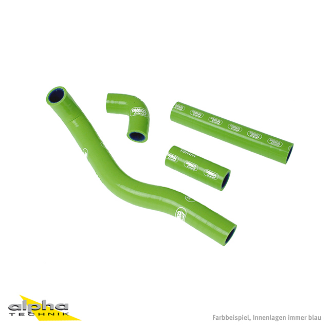 Kit de mangueras de silicona SAMCO SPORT verde para Kawasaki KX500, año de modelo 1983-2004