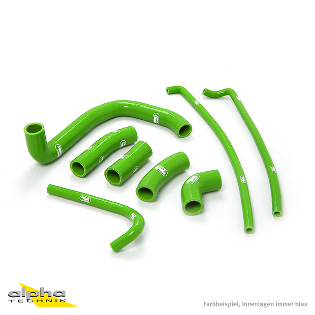 Kit de mangueras de silicona SAMCO SPORT verde para Kawasaki ZX7R año de modelo 1996-2003