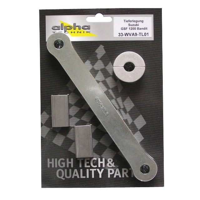 alpha Technik Kit de reducción de altura 25mm para Suzuki GSF1200 Bandit; Tipo WVA9; Año del modelo 2001-