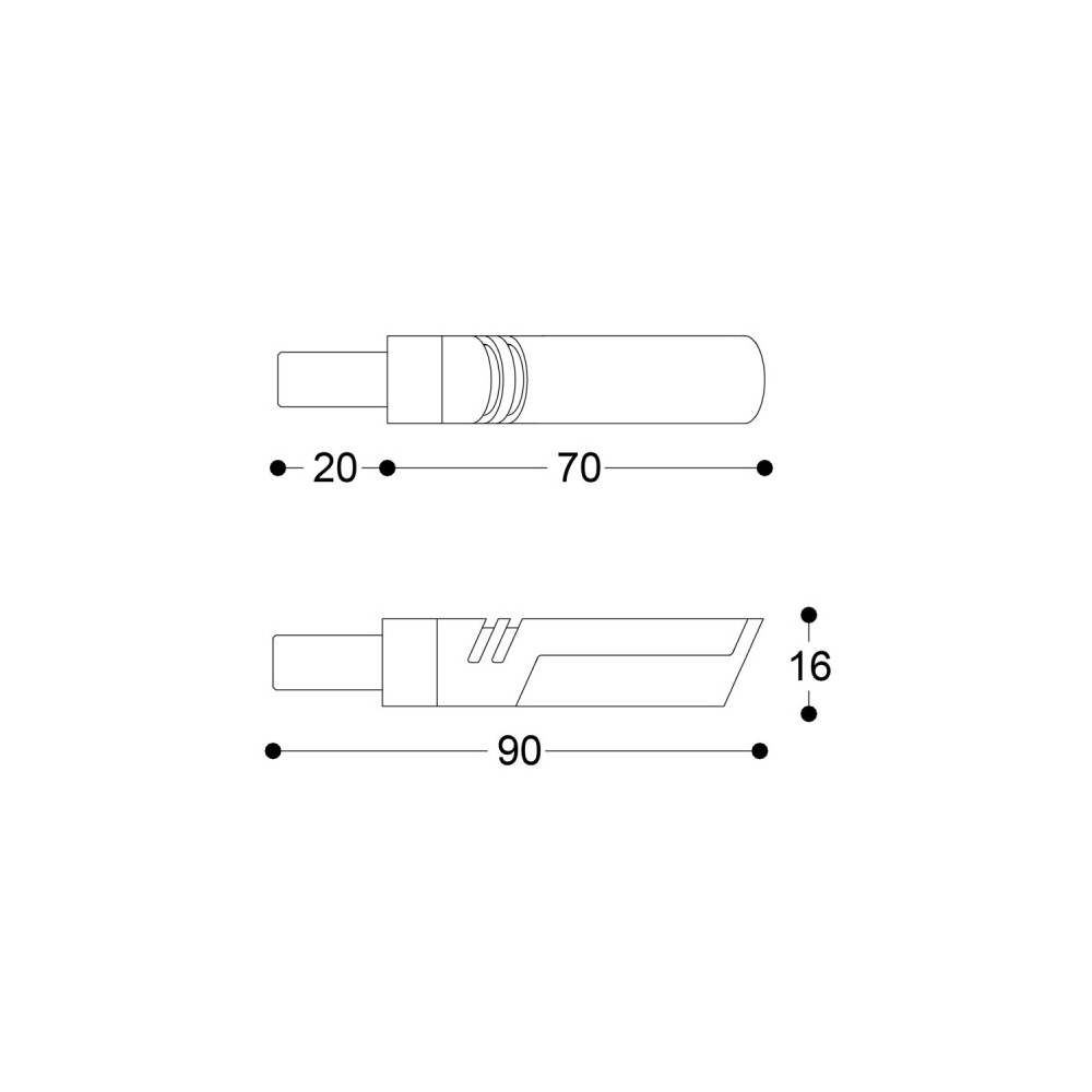 Barracuda luz de intermitente IDEA B-LUX negro