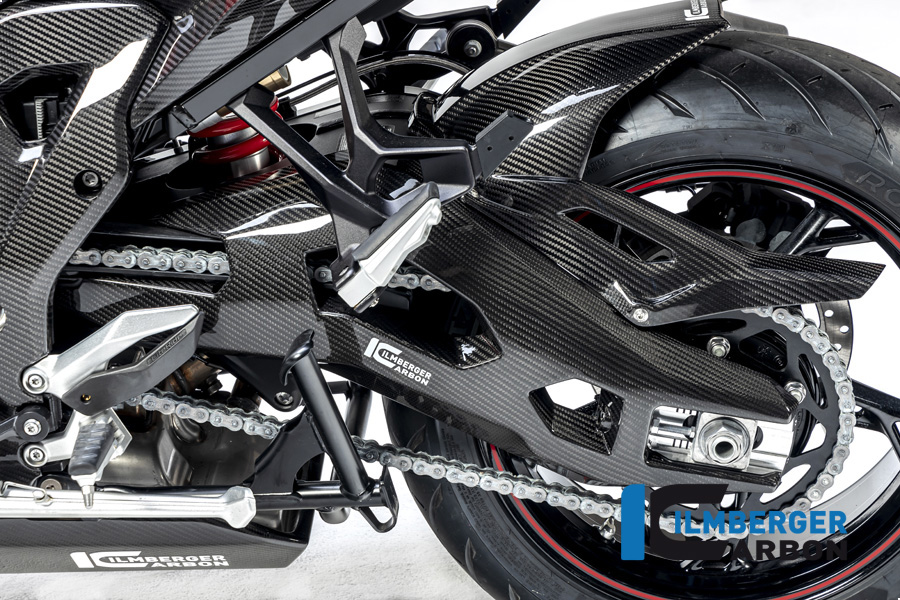 Cubierta de Basculante de Carbono Ilmberger lado izquierdo, brillante, BMW S1000XR 2020- M1000XR 2024-