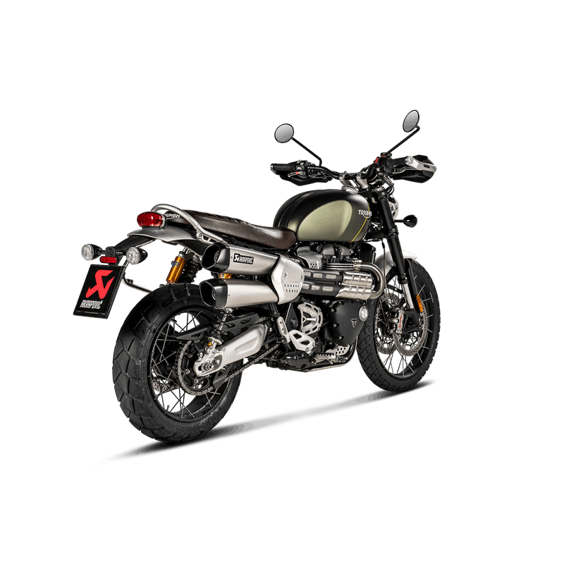 Línea Slip-On Akrapovic (Titanio) Triumph Scrambler 1200 2019-2020