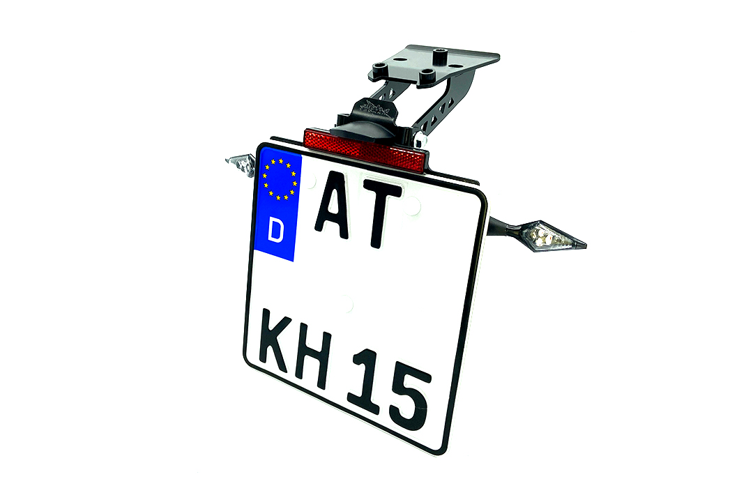 Soporte de matrícula alpha Technik para Honda CB650F, CBR650F; Tipo RC96,RC97; Año de modelo 2017-