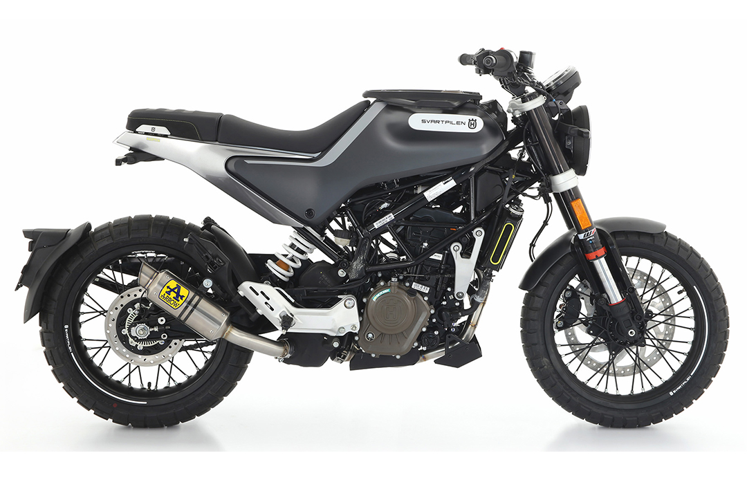 Silenciador Slip-On ARROW GP2 para Husqvarna Svartpilen 125 2021-, Titanio