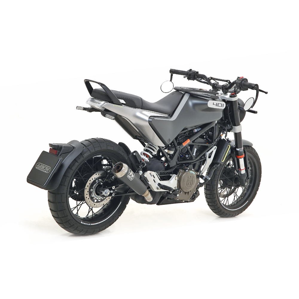 ARROW Escape DARK PRO RACE Acero inoxidable para Husqvarna Svartpilen 401 / Vitpilen 401