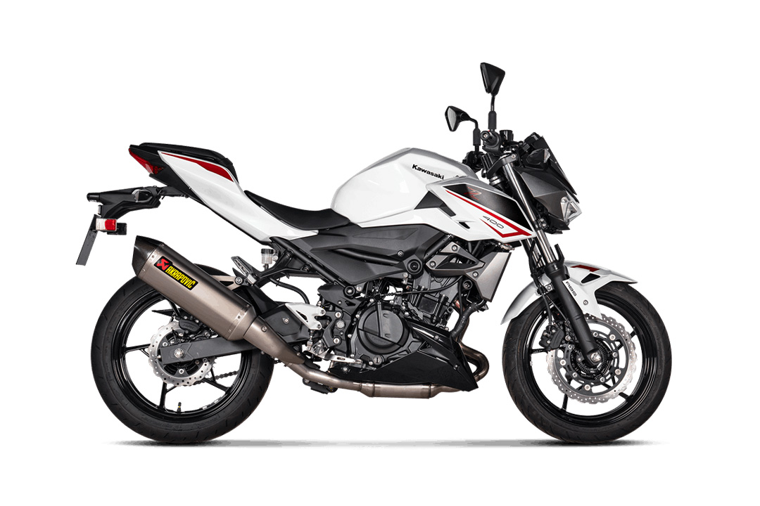 Sistema de escape Akrapovic Slip-On Line (Titanio) para Kawasaki Ninja 400 2018-, Z400 2019-