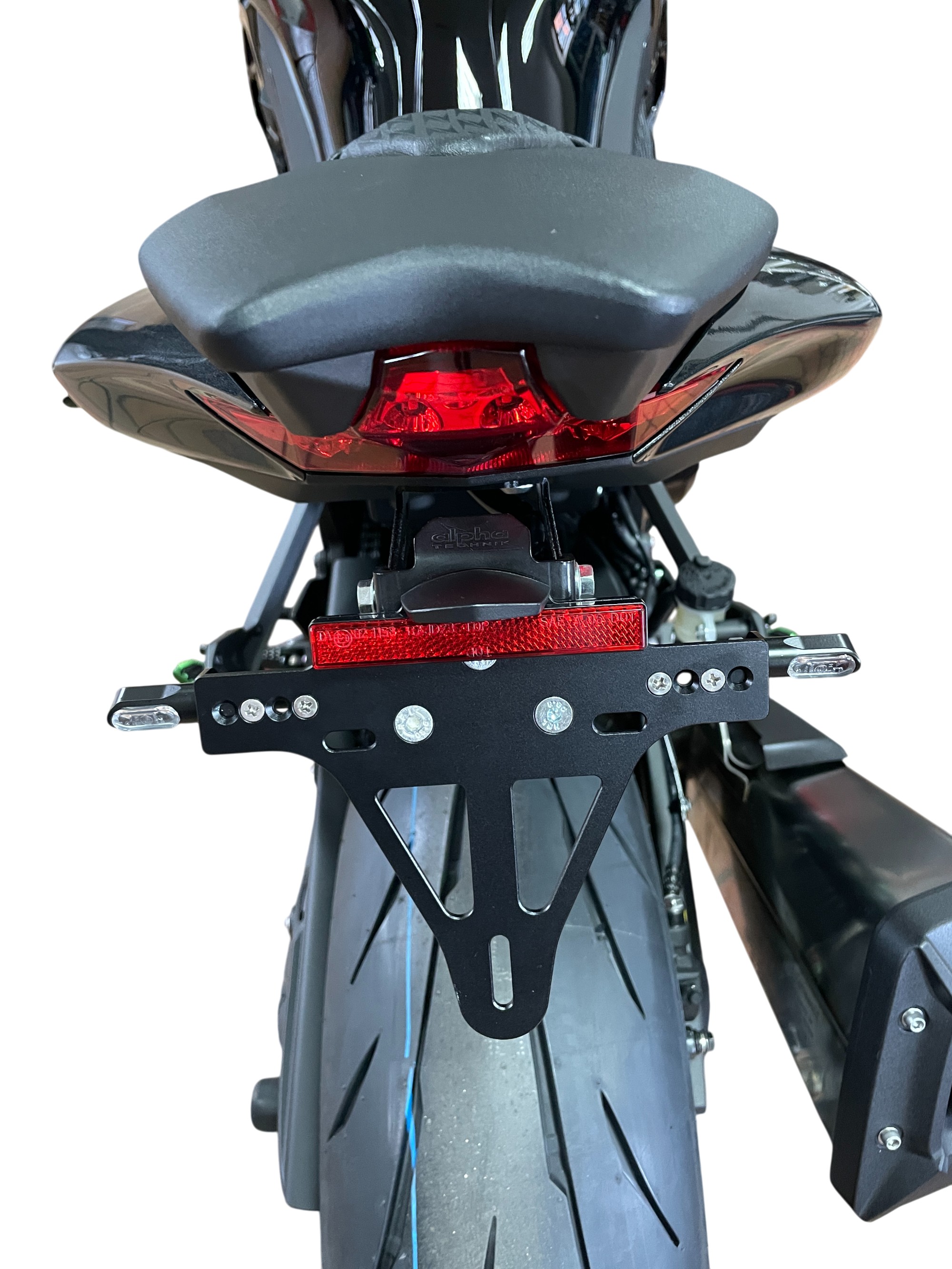 Soporte de matrícula alpha Technik Kawasaki Z1100 / Z1100 SE, año del modelo 2025-