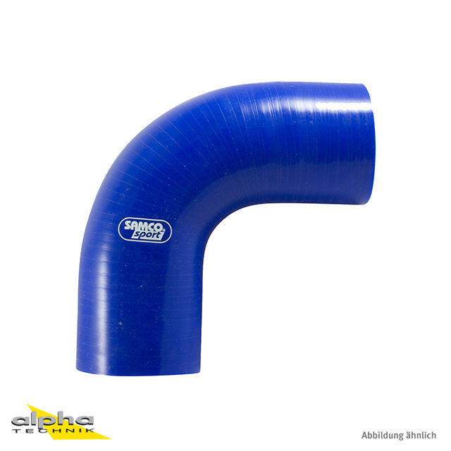 Manguera de silicona Samco, codo estándar de 90 grados, azul