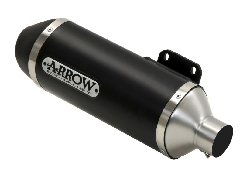 ARROW Escape DARK URBAN para Piaggio Vespa Primavera 125/150 2014-2016, aluminio negro (Solo con colector ARROW)