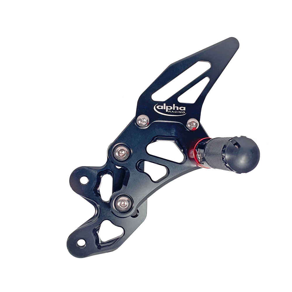 Sistema de reposapiés >TRACK< negro Suzuki GSX-R750 2011-2017 con ABE